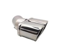 CRJIMX Tuyau D'Échappement Pour N&issan Pour Qashqai Silencieux Extrémité Arrière Embout Dédié Accessoires(Argent,Tube double)