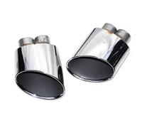 CRJIMX Tuyau D'échappement Pour S3 S4 S5 S6 S7 Upgrade RS Embout De Buse Ovale En Acier Inoxydable Noir Système D'échappement(Argent)