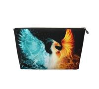 CRJSYCBYB Fire and Water Phoenix Trousse de toilette de voyage en cuir avec imprimé phénix, doré, Taille unique