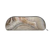 CRJSYCBYB Onyx Stone Trousse à crayons en cuir avec imprimé bleu pâle, Argenté., Taille unique, Pochette à monnaie