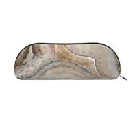 CRJSYCBYB Onyx Stone Trousse à crayons en cuir avec imprimé bleu pâle, doré, Taille unique, Pochette à monnaie