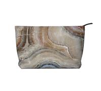 CRJSYCBYB Onyx Stone Trousse de toilette portable en velours côtelé imprimé bleu pâle, Noir , Taille unique
