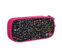 CRJSYCBYB Trousse à crayons double avec fermeture éclair Motif formule mathématique, rose, Taille unique, Pochette à monnaie