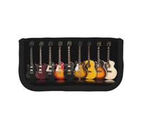 CRJSYCBYB Trousse à crayons en toile imprimée guitare électrique, Noir , Taille unique, Pochette à monnaie
