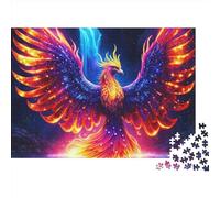 CRJUS Puzzles pour Adultes 1000 pièces Phoenix Puzzles créatifs en Bois pour Adultes, Adolescents Puzzle Jeu Stimulant 1000 pièces (75x50 cm)