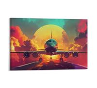 CRKATXU Passenger Avions Murale DécoRation Murale Peintures Sur Toile Impression Sur Toile Affiche DecoRation Pour Chambre Et Couloir Premium 20x30inch(50x75cm)