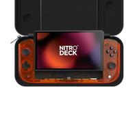 CRKD Nitro Deck Crystal Collection avec étui de transport - Deck portable professionnel avec dérive zéro bâton pour Nintendo Switch et Switch OLED (zeste orange)