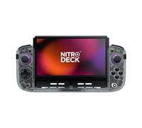 CRKD Nitro Deck+ Manette professionnelle portable pour Nintendo Switch et modèle OLED - Station d'accueil TV - Sidekicks et boutons arrière programmables - Système True Collection (édition blanc clair