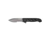 Crkt 2112g.Cr Couteau M21, Lame Semi-Dentée Acier 8cr14mov, Manche À Trous 11 Cm G10 Noir