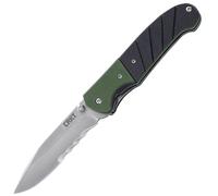 CRKT IGNITOR® NOIR VERT AVEC VEFF SERRATIONS™ CR-6855