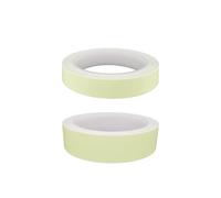 CRLLDPM 2 Pièces Bande Fluorescente, Ruban Adhésif Lumineux, Ruban Autocollant Fluorescent, Ruban Adhésif Phosphorescent de Sécurité, Bande Reflechissante Autocollante (1.5cm/2cm x 3Meter)