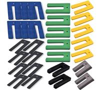 CRLLDPM 30 Pièces Cale en Plastique, Cales de Vitrage en Polypropylène, Entretoise Plastique, Cales de Vitrage, Cales D'Espacement en Plastique, Plaquettes de Compensation (1/1,5/3,2/5/6.4/10MM)