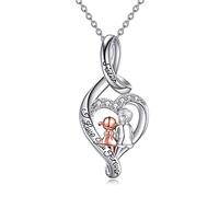 CRMAD Collier en argent sterling pour sœur de la part d'un frère pour sœur - Cadeau d'anniversaire ou de Noël, 22*22, Argent sterling, Pas de pierre précieuse