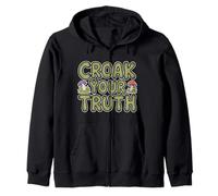 Croak Your Truth Whimsical Cute Mushroom Cottagecore Toad Sweat à Capuche