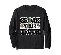 Croak Your Truth Whimsical Cute Toad & Mushroom Manche Longue