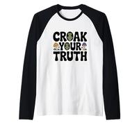 Croak Your Truth Whimsical Cute Toad & Mushroom Manche Raglan