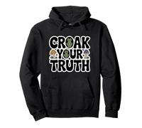 Croak Your Truth Whimsical Cute Toad & Mushroom Sweat à Capuche