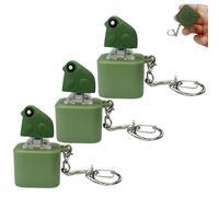 Croaking Frog Keychain, Frog Croaking Fidget Toy with Colorful Lights, Stress Relief Keyboard Clicker for Anxiety Relief, Fun Gift for Adults and Kids (3)