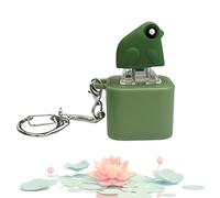 Croaking Frog Keychain with Lights and Sound, Fun Portable Frog Croaking Fidget Toy Keychain (A)