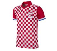copa Croatia 1992 Retro Football Shirt T-Shirt rétro avec col de Football Homme L Rouge/Blanc
