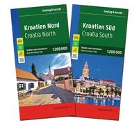 Freytag & Berndt - Cartes routières et cyclistes Croatie Nord et Sud - Échelle 1:200 000