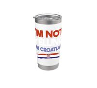 Croatia Pride Un croate drôle, je ne crie pas, je suis croate Gobelet isotherme en acier inoxydable double paroi