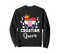 Croatian Queen Croatia Flag Proud Croatian Woman Sweatshirt