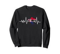 Croatie, Battement de Coeur, Carte du Drapeau Sweatshirt