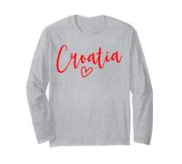 Croatie Coeur Femme Amour Croatie Manche Longue