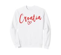 Croatie Coeur Femme Amour Croatie Sweatshirt