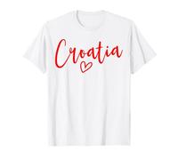 Croatie Coeur Femme Amour Croatie T-Shirt