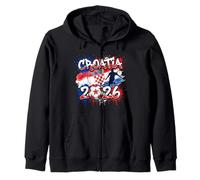 Croatie CRO 26 Fanion Coloré Peinture Splash Flag Sweat à Capuche