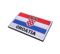 Croatie drapeau broderie brassard national drapeau motif magique autocollant bras badge de tissu collant en tissu