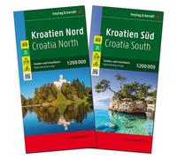 Croatie, ensemble de cartes routières 1:200.000, freytag & berndt