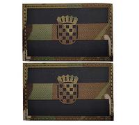 Croatie réfléchissant IR drapeau Patch militaire tactique moral Patch Europe Badges emblème Applique patchs fer sur coudre sur vêtements sac à dos accessoires