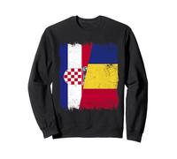 Croatie Roumanie Demi Drapeau Croate Roumain Patrimoine Sweatshirt