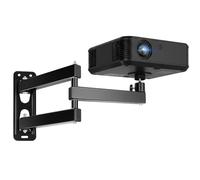 CroBlissful Support mural pliable pour projecteur, support de projecteur de plafond, rotation à 360°, support de projecteur avec rotule de 6,35 mm, support pour appareils pour home cinéma, bureau