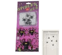 Crobweb Web Scary Spider - Fournité Creative Grattoirs de Rapider | Décoration élastique forte | Araignée Halloween Décorations d'Halloween | Décorations d'intérieur d'Halloween pour pièce maîtresse