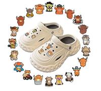 Croc de vache Highland - Accessoires de chaussures Jibbitz amusants pour femmes, clips de chaussures en PVC, DIY, loisirs et plage
