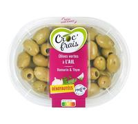 CROC' FRAIS Olives vertes dénoyautées à la grecque 200 g