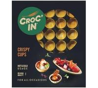CROC’IN - Coupelles Comestibles à Garnir Gold - Fond de Tarte Pour Pâtisserie ou Apéritif - Confection Artisanale & Vegan - 60 pièces