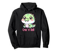 Croc 'n' Roll Crocodile Mignon drôle Kawaii Alligator Sweat à Capuche