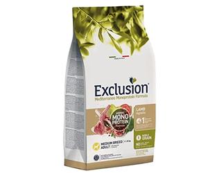CROCCHETTE EXCLUSION MEDITERRANEO MONOPROTEIN NOBLE GRAIN ADULT MEDIUM AGNELLO. 12KG