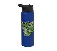 Croccoli Funny Food Pun Crocodile Brocoli Veggie Stainless Steel Insulated Water Bottle