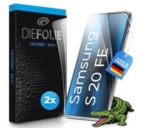 Crocfol Lot de 2 films blindés auto-cicatrisants 5D de qualité supérieure pour Samsung Galaxy S20 FE - Avec films de protection pour appareil photo