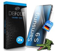 Crocfol Lot de 2 films de protection d'écran auto-cicatrisants compatibles avec Samsung Galaxy S9 - Film blindé 5D auto-cicatrisant de qualité supérieure - Pour l'avant, compatible avec les coques