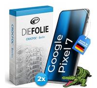 Crocfol Lot de 2 films de protection d'écran du vainqueur du test - Compatible avec Google Pixel 7 - Film blindé 5D auto-cicatrisant de qualité supérieure - Films pour appareil photo inclus