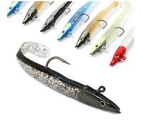 Croch 10 Pièces Leurre Souple de Pêche avec T-Tail Articles de Pêche en Silicone 11CM/18.5g