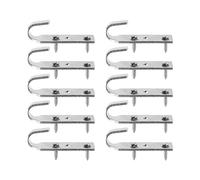 Crochet + 2 Vis | pour Fixation bâche Couverture Piscine Hors Sol Bois| INOX | Lot de 10 pièces - POOLCO