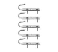 Crochet + 2 Vis | pour Fixation bâche Couverture Piscine Hors Sol Bois| INOX | Lot de 5 pièces - POOLCO